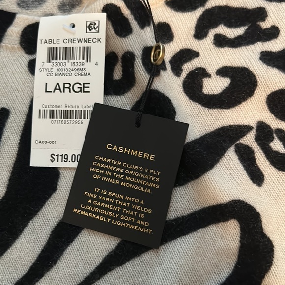100% Cashmere Women’s Top - by Charter Club NWT - Picture 5 of 6